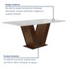 Conjunto Sala de Jantar Mesa 160x80cm Tampo Mdf com 6 Cadeiras Espanha Yescasa  - 3