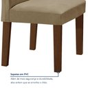 Ver imagem 7 de Conjunto Sala de Jantar Mesa 6 Cadeiras MDF Espanha Yescasa Marrom Chocolate/Off White/Veludo Bege Escuro