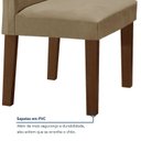 Ver mais imagens de Conjunto Sala de Jantar Mesa 6 Cadeiras MDF Espanha Yescasa Marrom /Off White/Veludo Bege Escuro