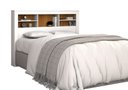 Ver imagem 3 de Cabeceira Cama Box Casal Queen MDF Quarto com Prateleiras 167cm Lisboa:Branco/Nature
