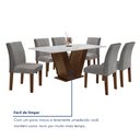 Ver mais imagens de Conjunto Sala de Jantar Mesa 160x80cm Tampo Mdf com 6 Cadeiras Espanha Yescasa