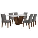 Ver imagem 2 de Conjunto Sala de Jantar Mesa 160x80cm Tampo Mdf com 6 Cadeiras Espanha Yescasa