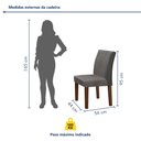 Ver imagem 4 de Conjunto Sala de Jantar Mesa 160x80cm Tampo Mdf com 6 Cadeiras Espanha Yescasa