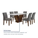 Ver imagem 7 de Conjunto Sala de Jantar Mesa 160x80cm Tampo MDF com 6 Cadeiras Espanha Yescasa