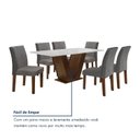Ver mais imagens de Conjunto Sala de Jantar Mesa 160x80cm Tampo MDF com 6 Cadeiras Espanha Yescasa