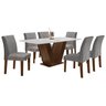 Conjunto Sala de Jantar Mesa 160x80cm Tampo Mdf com 6 Cadeiras Espanha Yescasa - 14