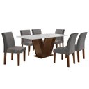 Ver imagem 2 de Conjunto Sala de Jantar Mesa 160x80cm Tampo MDF com 6 Cadeiras Espanha Yescasa