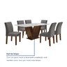 Conjunto Sala de Jantar Mesa 160x80cm Tampo Mdf com 6 Cadeiras Espanha Yescasa - 7