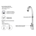 Ver imagem 5 de Torneira Monocomando Essence em Aço Inox Escovado com Bica Giratória e Arejador