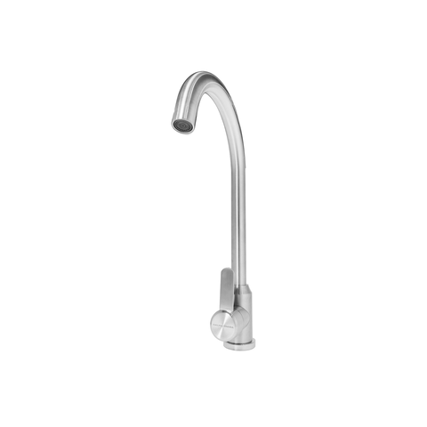 Torneira Monocomando Essence em Aço Inox Escovado com Bica Giratória e Arejador