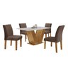Conjunto Sala de Jantar 1 Mesa 120x80cm Tampo Mdf com 4 Cadeiras Espanha Yescasa - 14