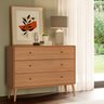 Cômoda com 3 Gavetas Retrô 95x110cm Nature  - 1
