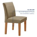 Ver imagem 5 de Conjunto Sala de Jantar Mesa 4 Cadeiras Tampo de MDF Espanha Yescasa Marrom Cinamomo/Off White/Bege