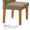 Ver imagem 7 de Conjunto Sala de Jantar Mesa 4 Cadeiras Tampo de MDF Espanha Yescasa Marrom Cinamomo/Off White/Bege