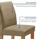 Ver imagem 7 de Conjunto Sala de Jantar Mesa 4 Cadeiras Tampo de MDF Espanha Yescasa Marrom Cinamomo/Off White/Bege