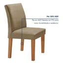 Ver imagem 6 de Conjunto Sala de Jantar Mesa 4 Cadeiras Tampo de MDF Espanha Yescasa Marrom Cinamomo/Off White/Bege
