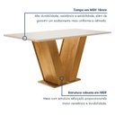 Ver imagem 3 de Conjunto Sala de Jantar Mesa 4 Cadeiras Tampo de MDF Espanha Yescasa Marrom Cinamomo/Off White/Bege