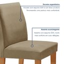 Ver imagem 6 de Conjunto Sala de Jantar Mesa 4 Cadeiras Tampo de MDF Espanha Yescasa Marrom Cinamomo/Off White/Bege