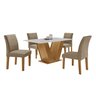 Conjunto Sala de Jantar Mesa 120x80cm Tampo Mdf com 4 Cadeiras Espanha Yescasa - 14