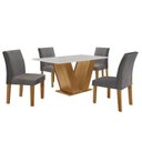 Ver imagem 3 de Conjunto Sala de Jantar Mesa 120x80cm Tampo MDF com 4 Cadeiras Espanha Yescasa