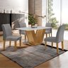 Conjunto Sala de Jantar Mesa 120x80cm Tampo Mdf com 4 Cadeiras Espanha Yescasa - 1