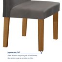 Ver mais imagens de Conjunto Sala de Jantar Mesa 120x80cm Tampo Mdf com 4 Cadeiras Espanha Yescasa