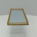 Ver imagem 4 de Bandeja Decorativa de Metal Dourado 2x14x27cm Servir Mesa Organizar Café