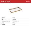 Ver imagem 7 de Bandeja Decorativa de Metal Dourado 2x14x27cm Servir Mesa Organizar Café
