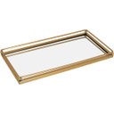 Ver imagem 1 de Bandeja Decorativa Lavabo Espelhado Metal 2x14x27cm Dourado