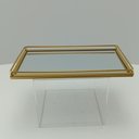 Ver imagem 6 de Bandeja Decorativa de Metal Dourado 2x14x27cm Servir Mesa Organizar Café