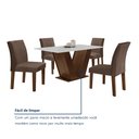 Ver mais imagens de Conjunto Sala de Jantar Mesa 120x80cm Tampo MDF com 4 Cadeiras Espanha Yescasa