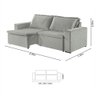 Sofa Malibu 3 Lugares 220 cm Pes de Madeira Talento Móveis - 4