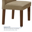 Ver imagem 7 de Conjunto Sala de Jantar Mesa 4 Cadeiras MDF Espanha Yescasa Marrom Chocolate/Off White/Veludo Bege Escuro