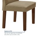 Ver mais imagens de Conjunto Sala de Jantar Mesa 4 Cadeiras MDF Espanha Yescasa Marrom Off White/Veludo Bege Escuro
