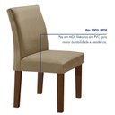 Ver imagem 5 de Conjunto Sala de Jantar Mesa 4 Cadeiras MDF Espanha Yescasa Marrom Chocolate/Off White/Veludo Bege Escuro