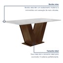 Ver imagem 4 de Conjunto Sala de Jantar Mesa 4 Cadeiras MDF Espanha Yescasa Marrom Chocolate/Off White/Veludo Bege Escuro