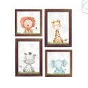 Ver imagem 1 de Quadro Decorativo Infantil Safari Animais da Floresta:Tabaco
