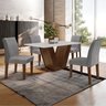 Conjunto Sala de Jantar Mesa 120x80cm Tampo Mdf com 4 Cadeiras Espanha Yescasa - 1