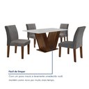 Ver imagem 7 de Conjunto Sala de Jantar Mesa 120x80cm Tampo Mdf com 4 Cadeiras Espanha Yescasa