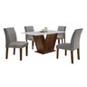 Conjunto Sala de Jantar Mesa 120x80cm Tampo Mdf com 4 Cadeiras Espanha Yescasa - 14