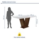Ver imagem 3 de Conjunto Sala de Jantar Mesa 120x80cm Tampo MDF com 4 Cadeiras Espanha Yescasa