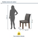Ver imagem 5 de Conjunto Sala de Jantar Mesa 120x80cm Tampo MDF com 4 Cadeiras Espanha Yescasa