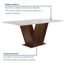 Ver imagem 3 de Conjunto Sala de Jantar Mesa 120x80cm Tampo Mdf com 4 Cadeiras Espanha Yescasa