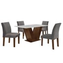 Ver imagem 3 de Conjunto Sala de Jantar Mesa 120x80cm Tampo MDF com 4 Cadeiras Espanha Yescasa