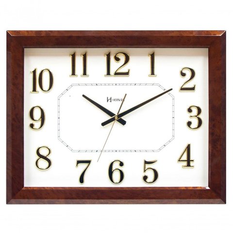 Relógio Parede Herweg Alto Relevo Plástico 69 Cm Sala 4602 Ipê