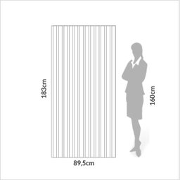 Painel Ripado em Barra 183x89,5cm (1,63m²) Mdf - 6