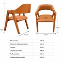 Ver imagem 3 de Conjunto 6 Poltronas Lux Madeira Tauari Revestida em Durango Macau Recepções & Sala de Estar
