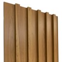Ver imagem 2 de Painel Ripado em Placa 100% MDF 134x183cm (2,45m²) Marrom/Freijó/Madeirado Pradel Móveis