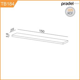 Prateleira 150cm 100% MDF - 2