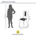 Ver imagem 2 de Kit 6 Cadeiras de Jantar Estofadas Fernanda Branco